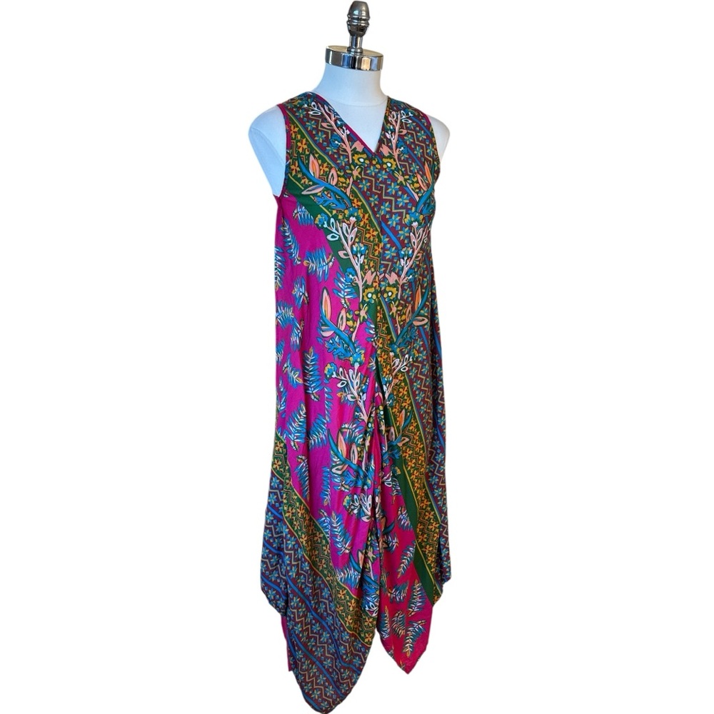 Sundance Feathers Tolani Luana Beach Paisley Handkerchief Sleeveless Dress XSP
